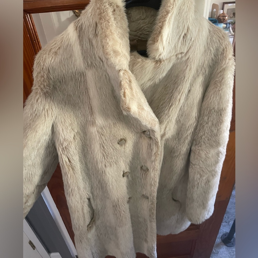 Vintage Sno-Minke Coat - beautiful blonde checkered pattern